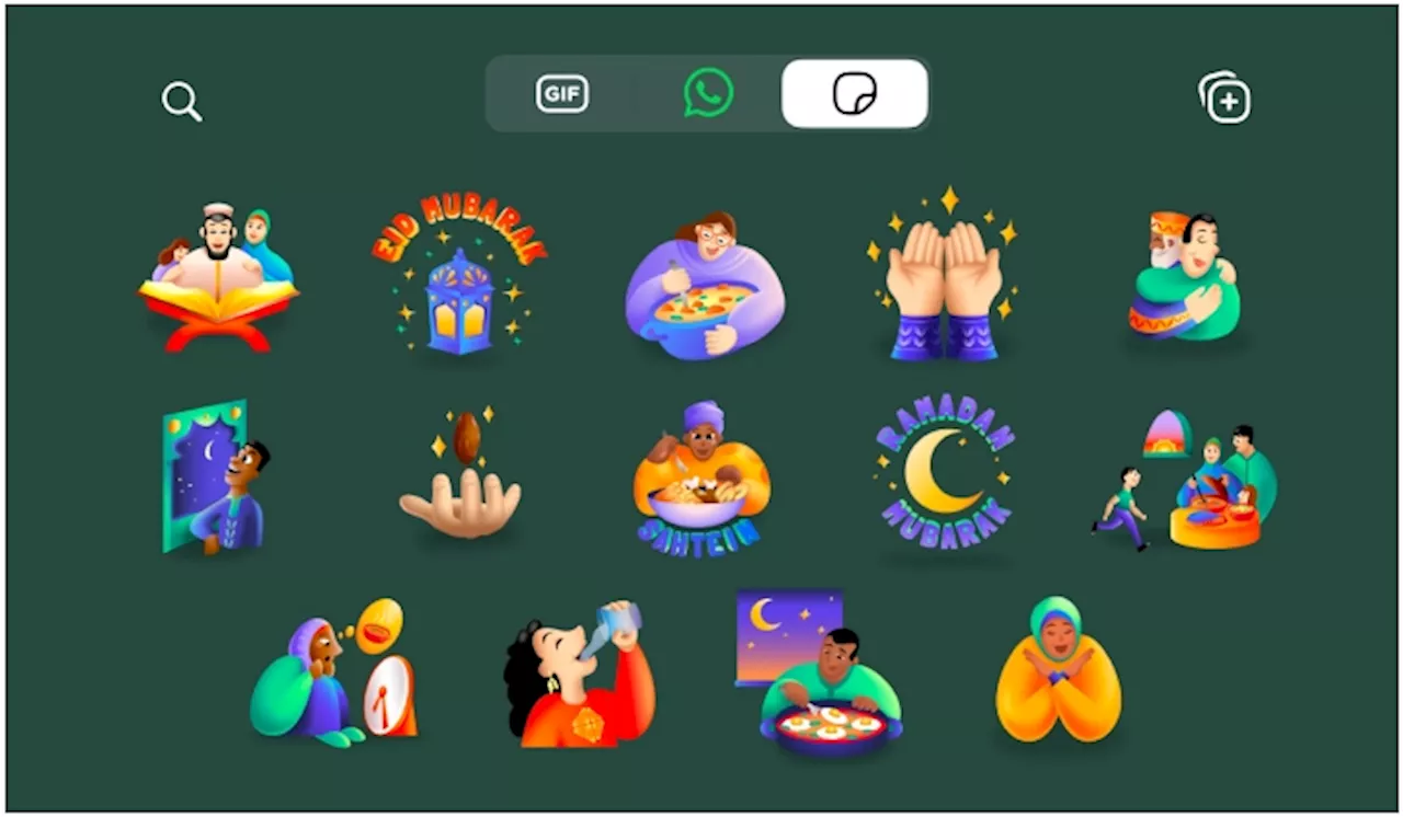 [Foto] WhatsApp Tampil Dengan Sticker Tema Ramadan & Raya. Cute!