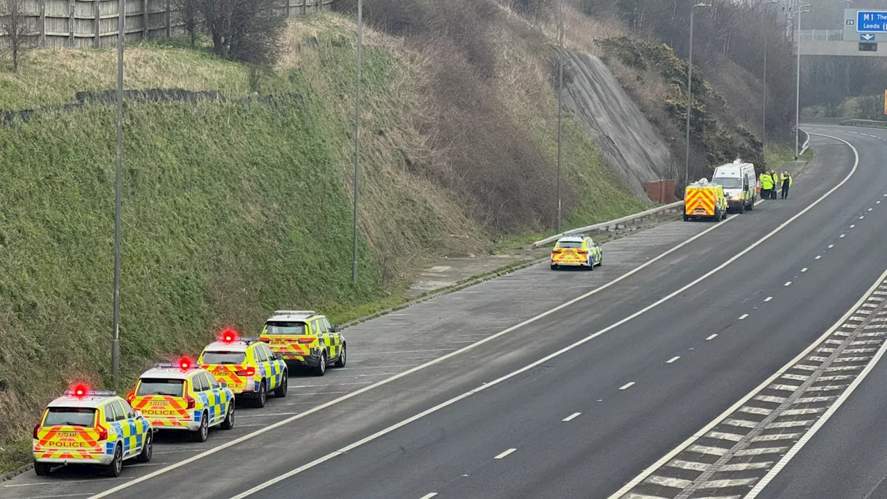 M62 crash: Man dies after driving down wrong side of motorway and smashing into Amazon lorry...