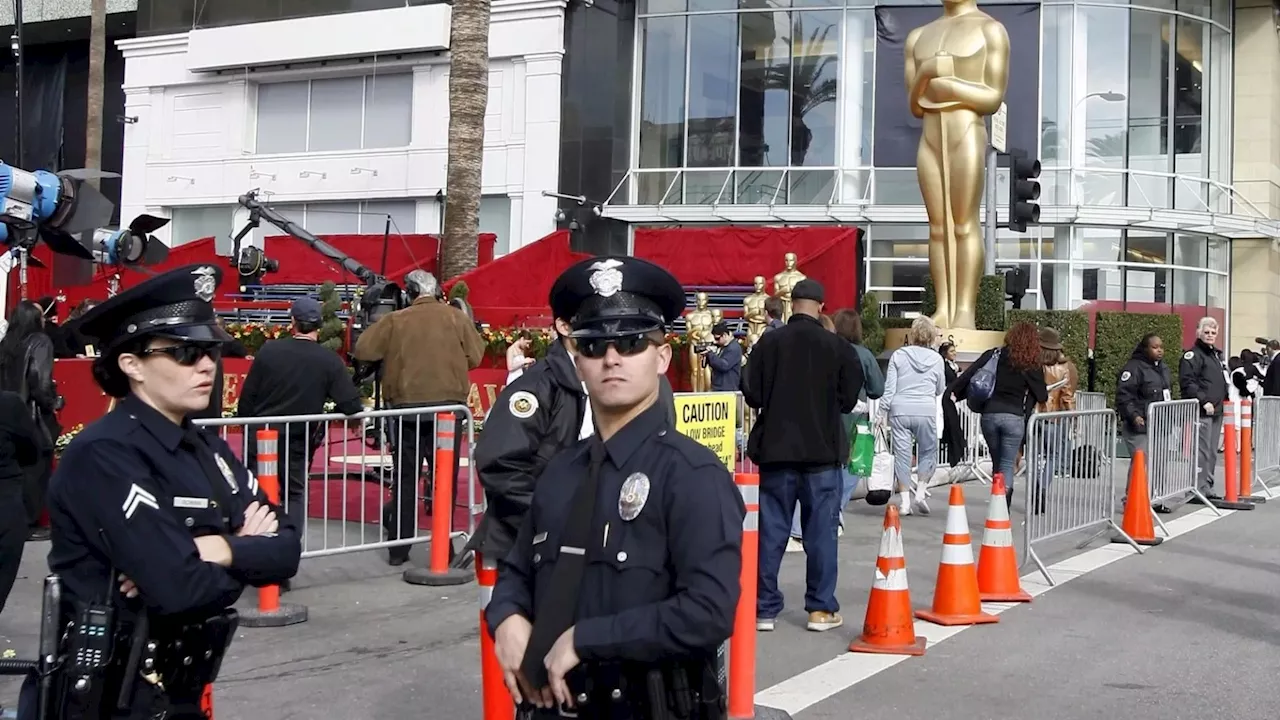 US cops on alert to threat of Oscars being hijacked by protesters from both sides of Gaza conflict...