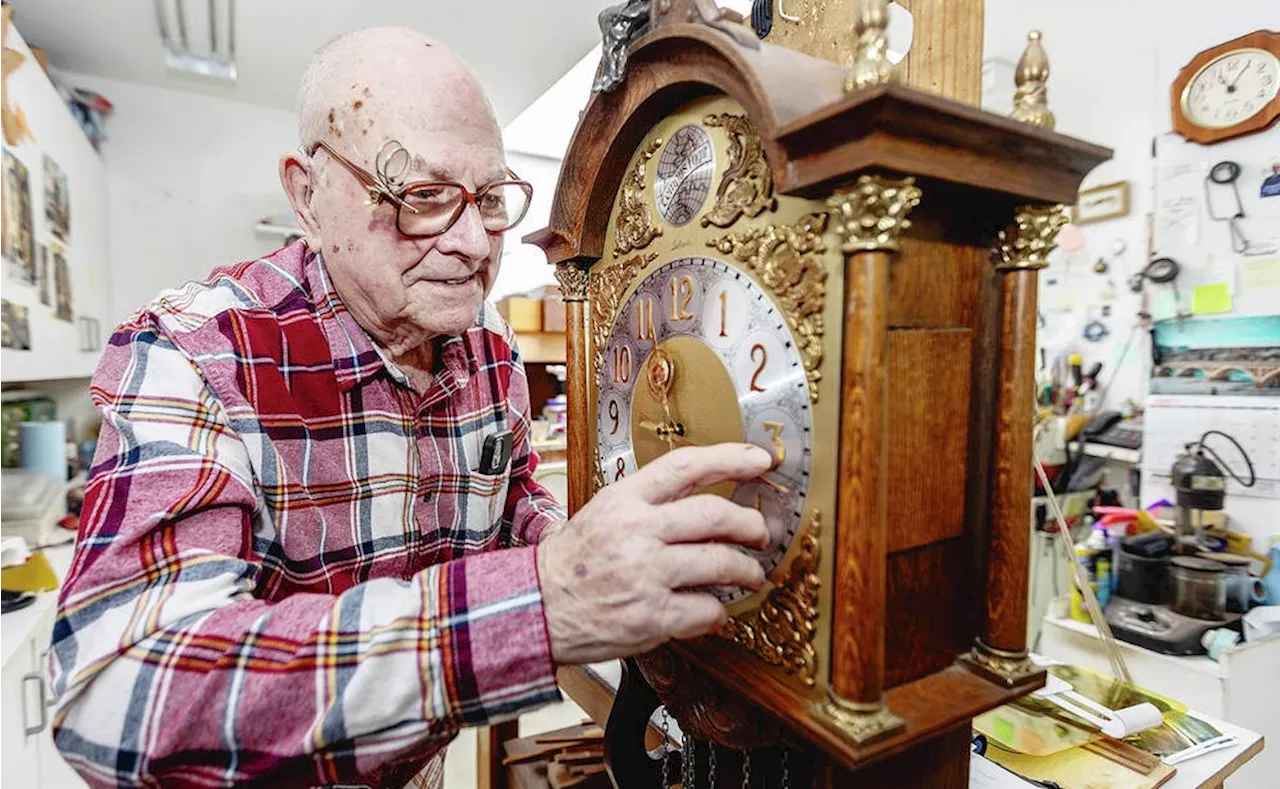 No time for retirement, says watch and clock expert; clocks go forward an hour on Sunday