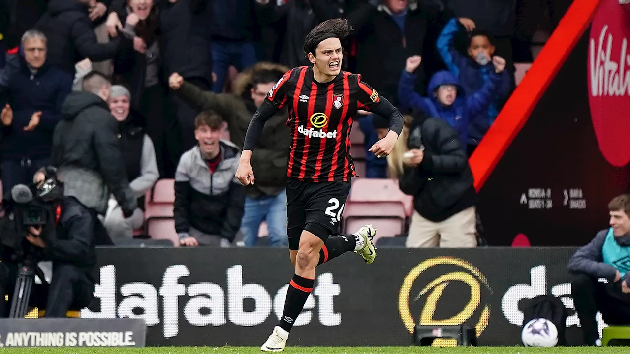 Bournemouth fights back from trailing 2-0 to draw with struggling Sheffield United