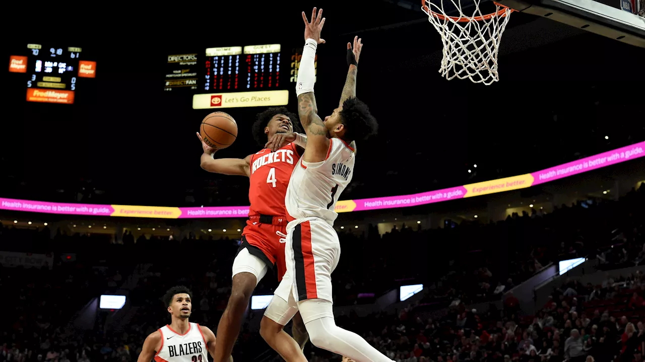 Green scores 27 points, Rockets beat Trail Blazers