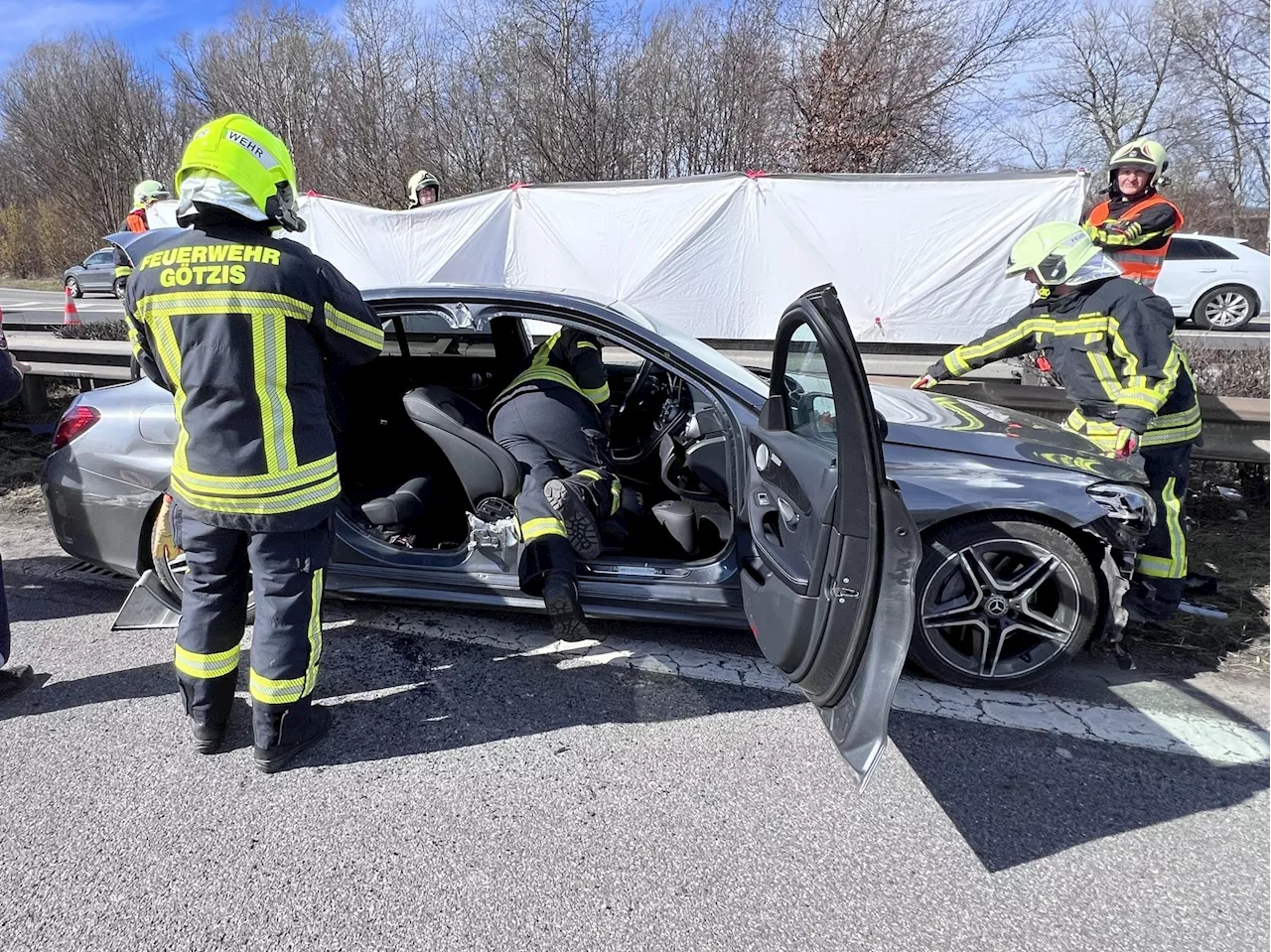 Schwerer Verkehrsunfall auf der A14