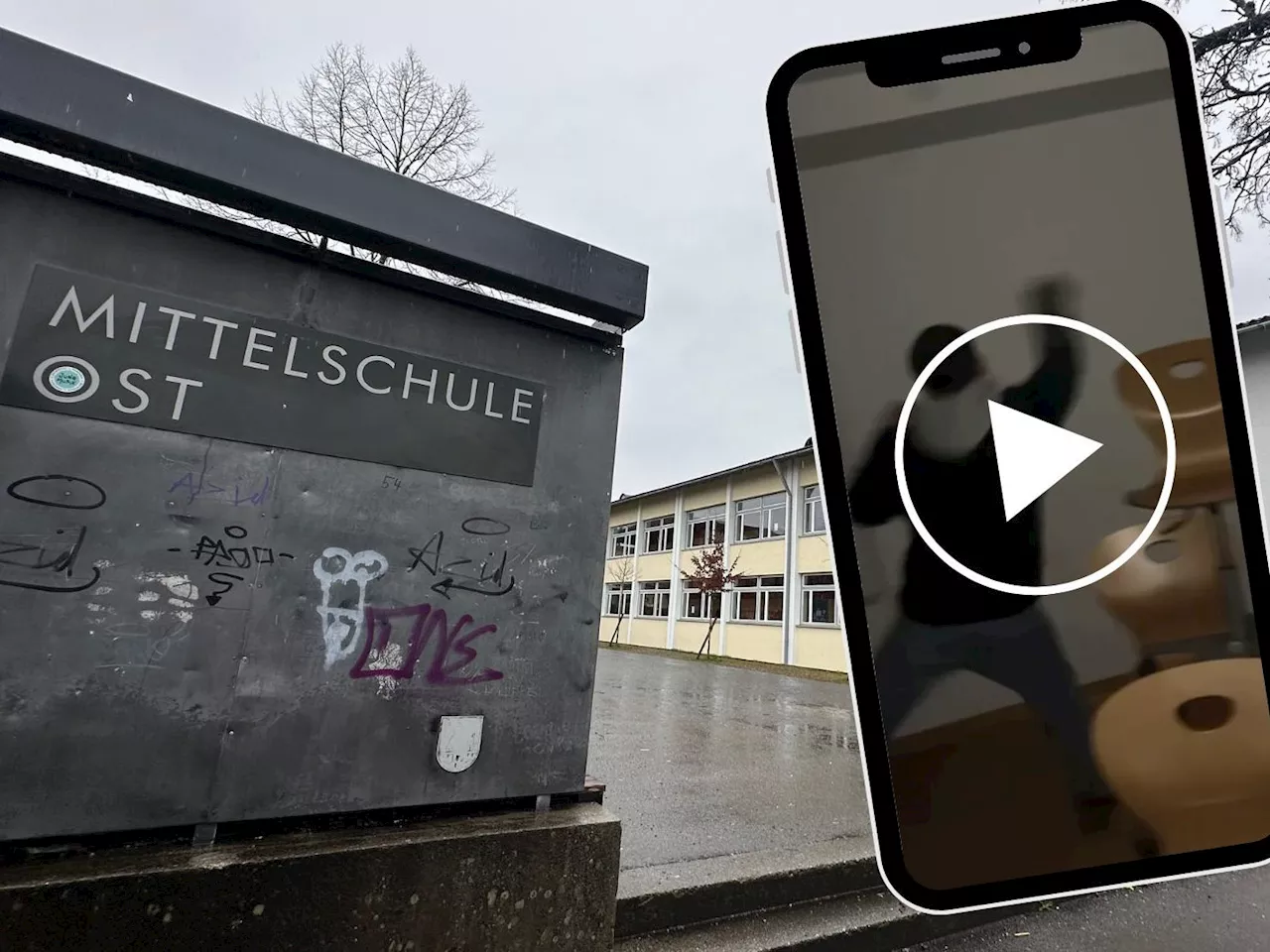 Video: Jugendliche randalierten in der Mittelschule Rankweil Ost und filmten sich dabei