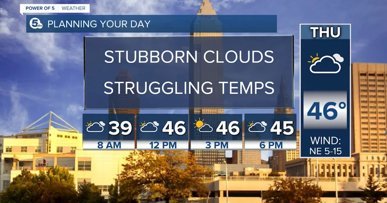 FORECAST: Temps struggling as clouds slowly fade