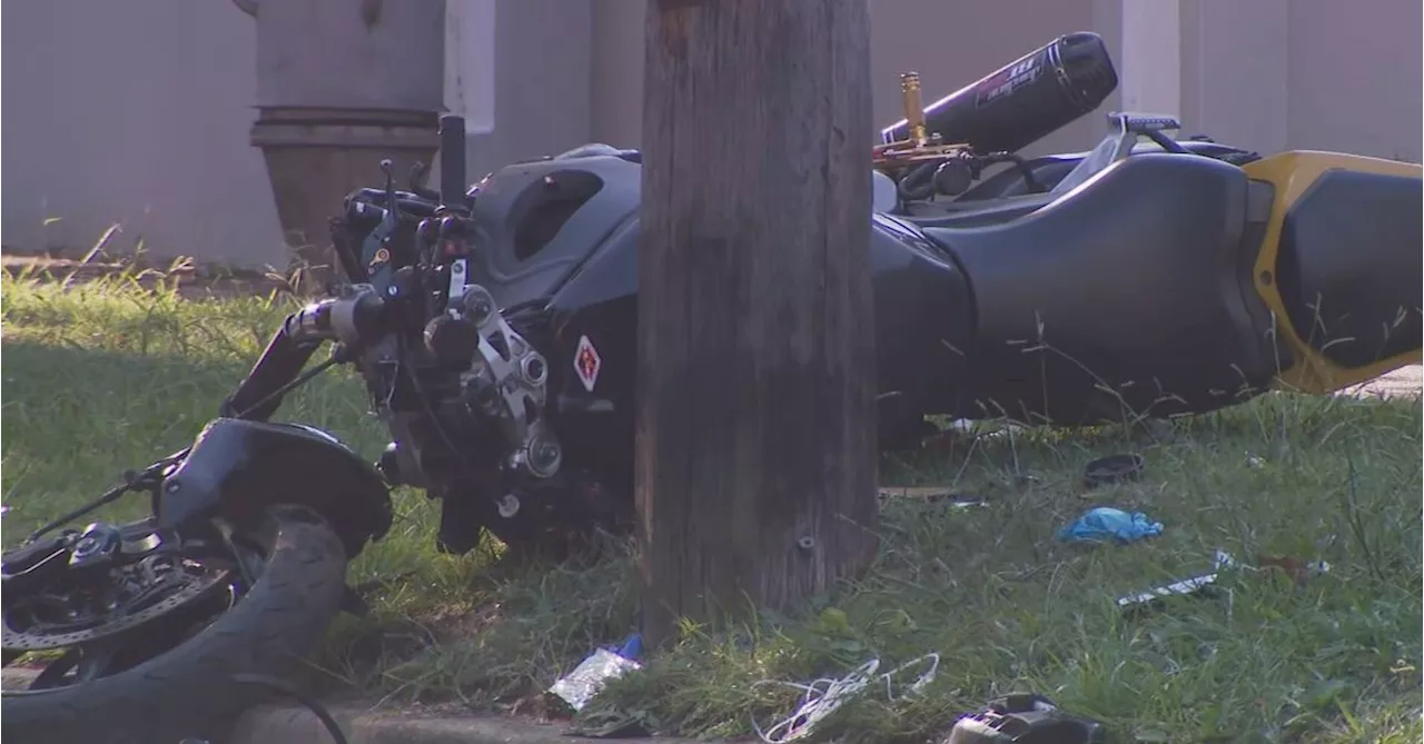 Motorcyclist dies after flying into power pole during police chase in Sydney