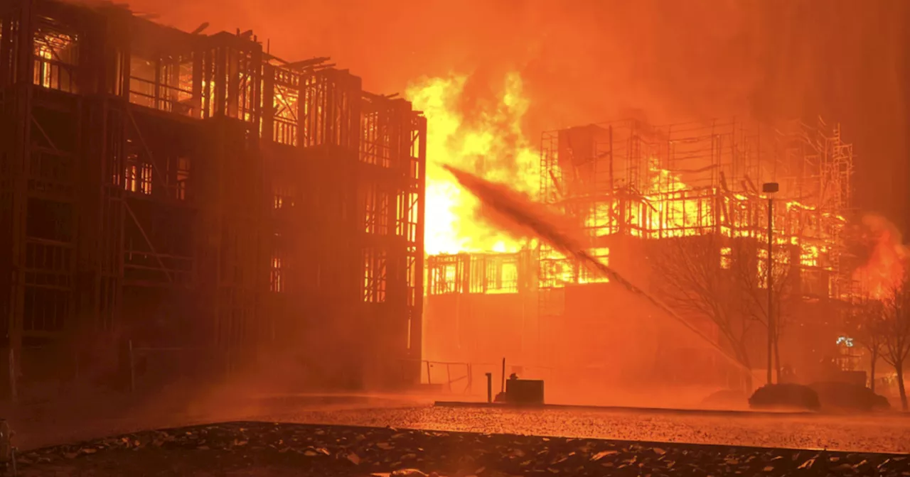 Fire rips through Prescott Valley construction site, prompting evacuations and road closures