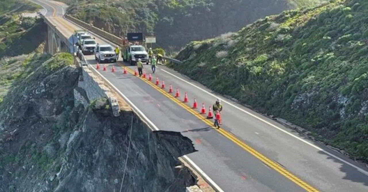 Rains Wash Away Part of California’s Iconic Highway 1 Near Big Sur, Stranding Tourists, Locals