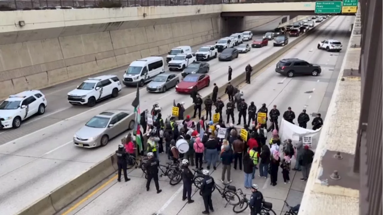 Nearly 70 people arrested after protest blocks traffic on I-676 in PA