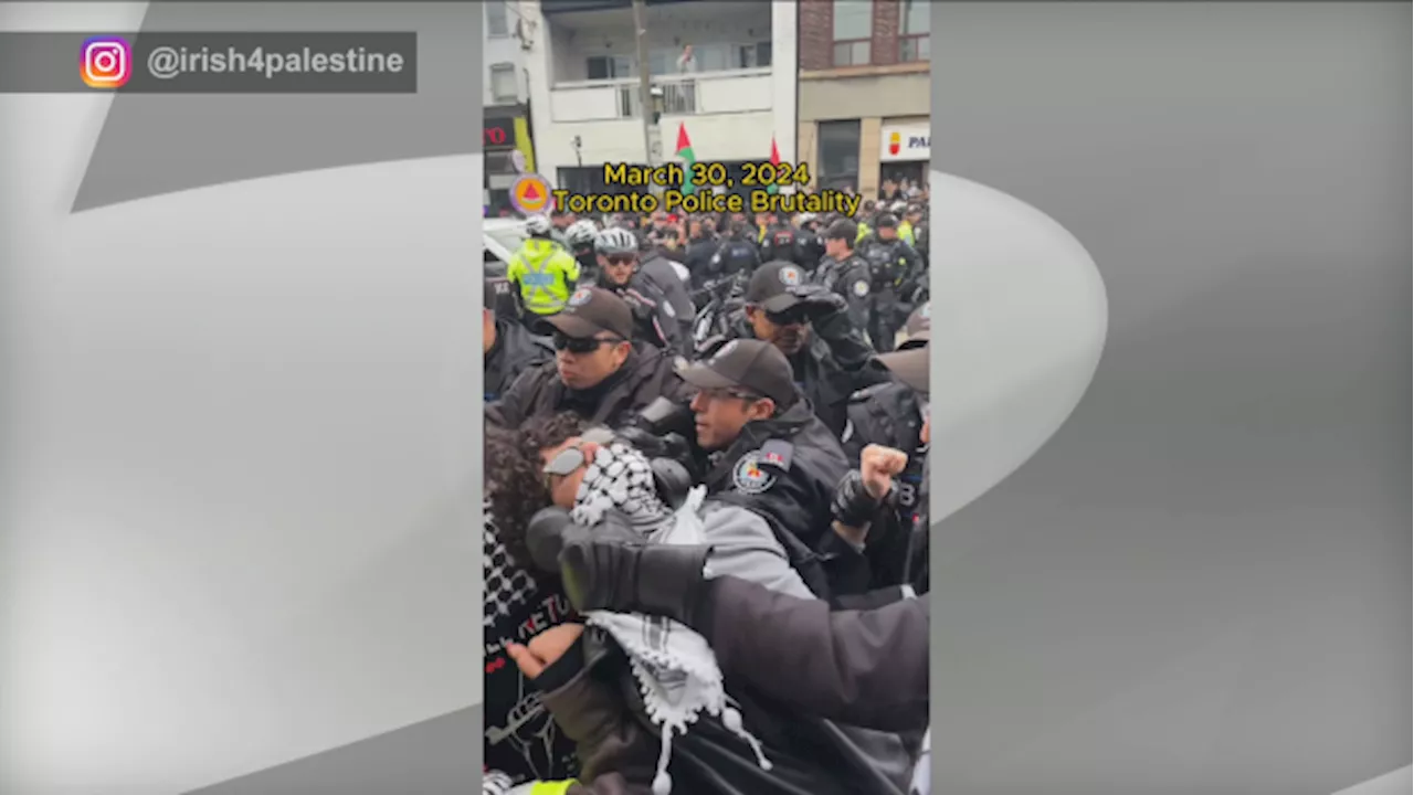 Organizers of pro-Palestinian rally in Toronto accuse officers of police brutality