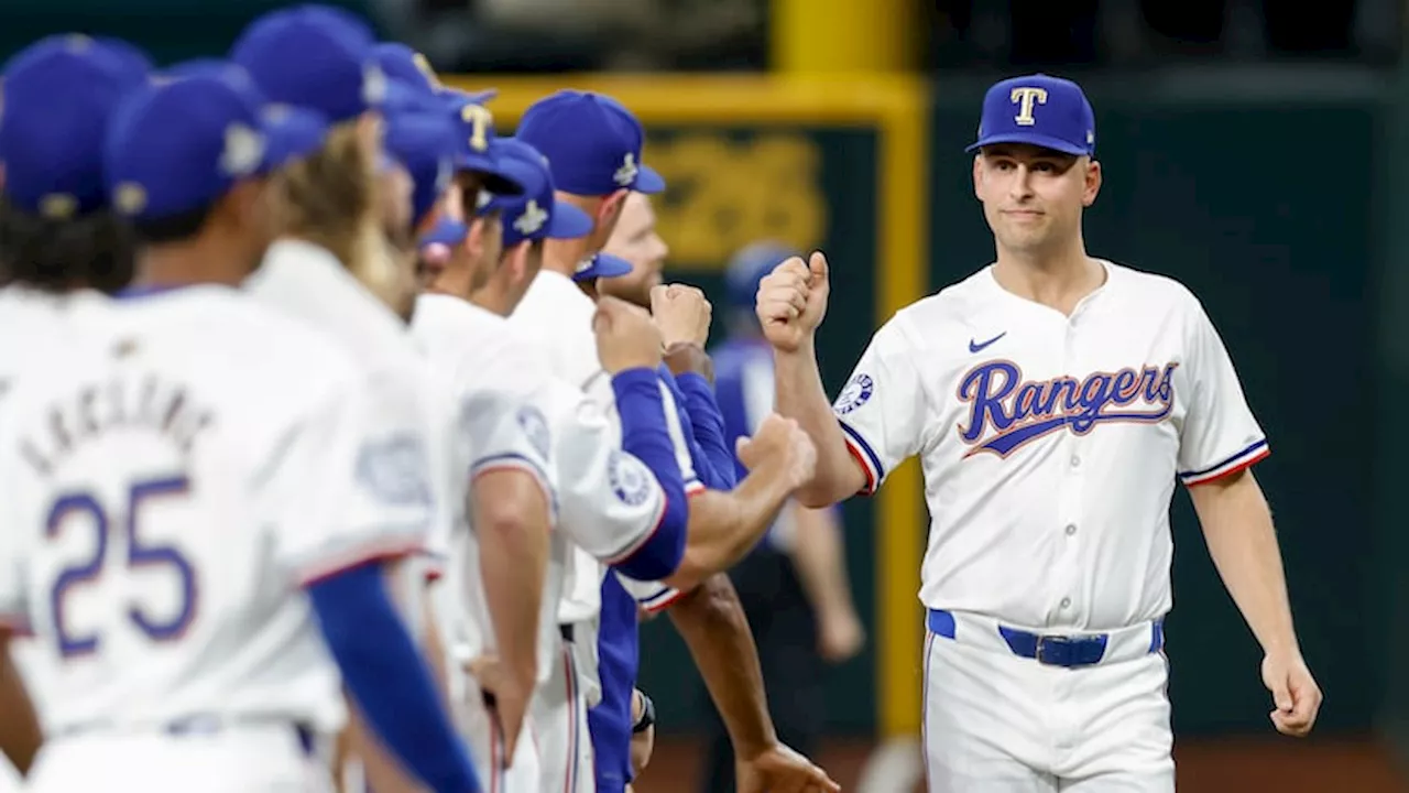 Family reunion: Texas Rangers 1B Nathaniel Lowe shows off World Series ring to mom