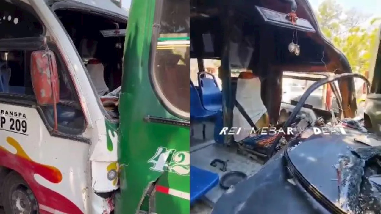 Impactante video: accidente de tránsito entre buses de servicio público en Barranquilla