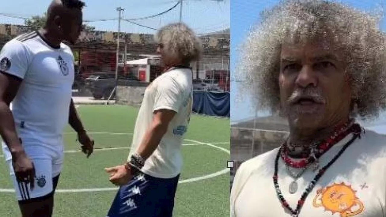 ¡Murillo! 'Pibe' Valderrama 'se encendió' con famoso influenciador al disputar un balón