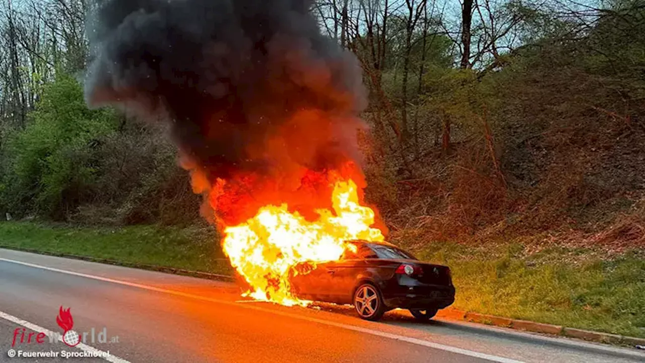 D: Pkw brennt auf Autobahn und qualmende Batterie an einer Schule in Sprockhövel