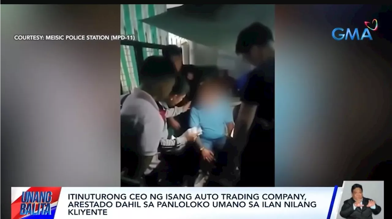 ‘CEO’ of auto trading company arrested for allegedly scamming clients