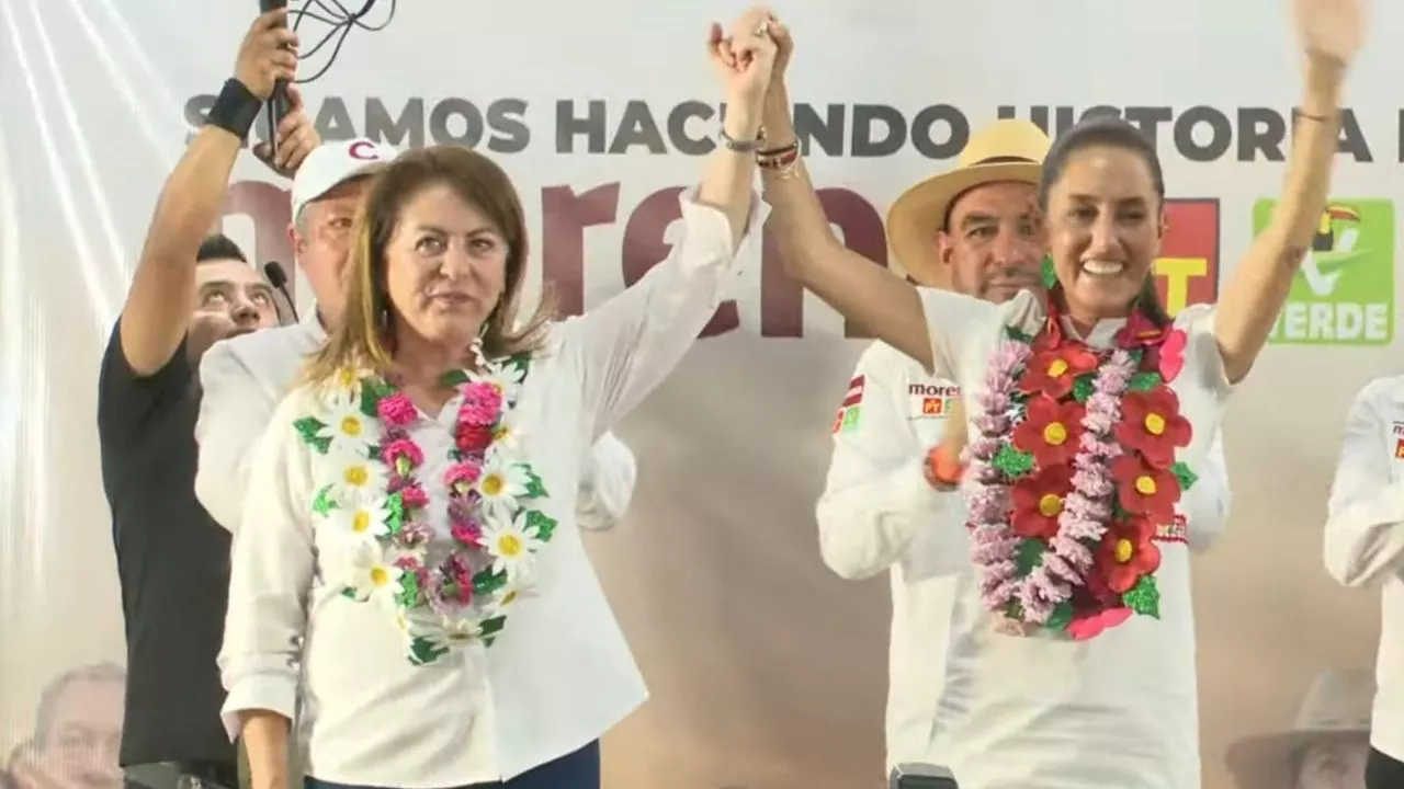 Margarita González inicia campaña en Morelos acompañada por Claudia Sheinbaum