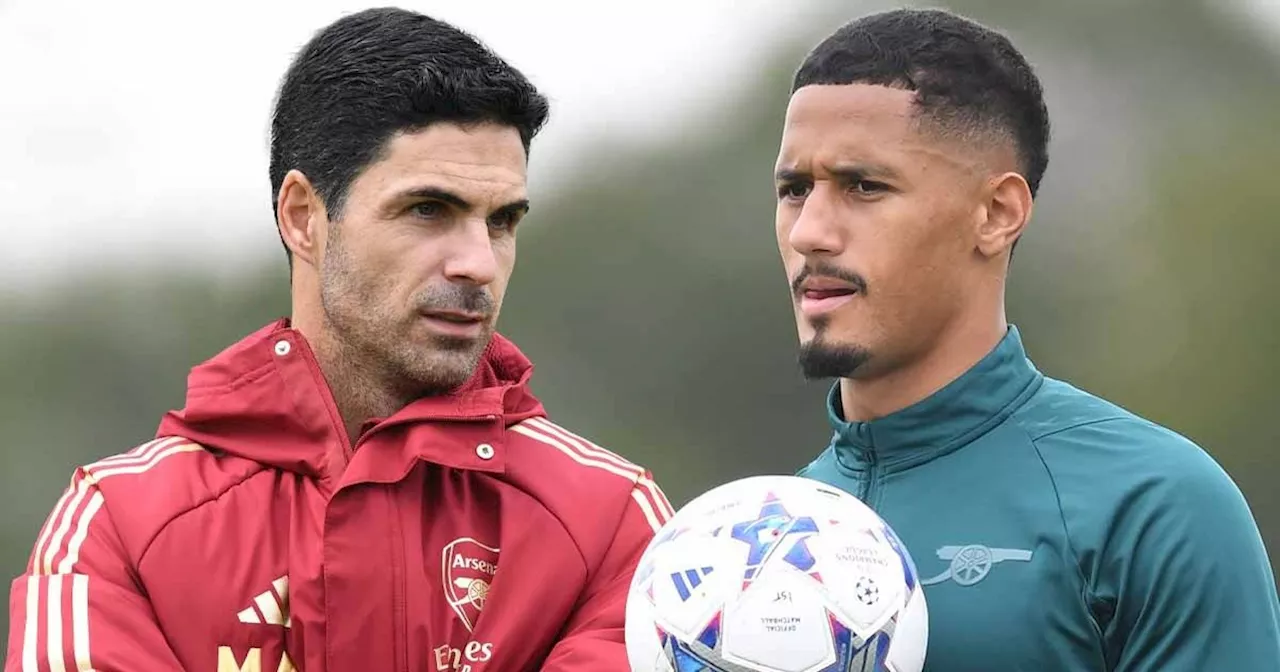 Mikel Arteta and William Saliba in agreement after Arsenal surrender top spot