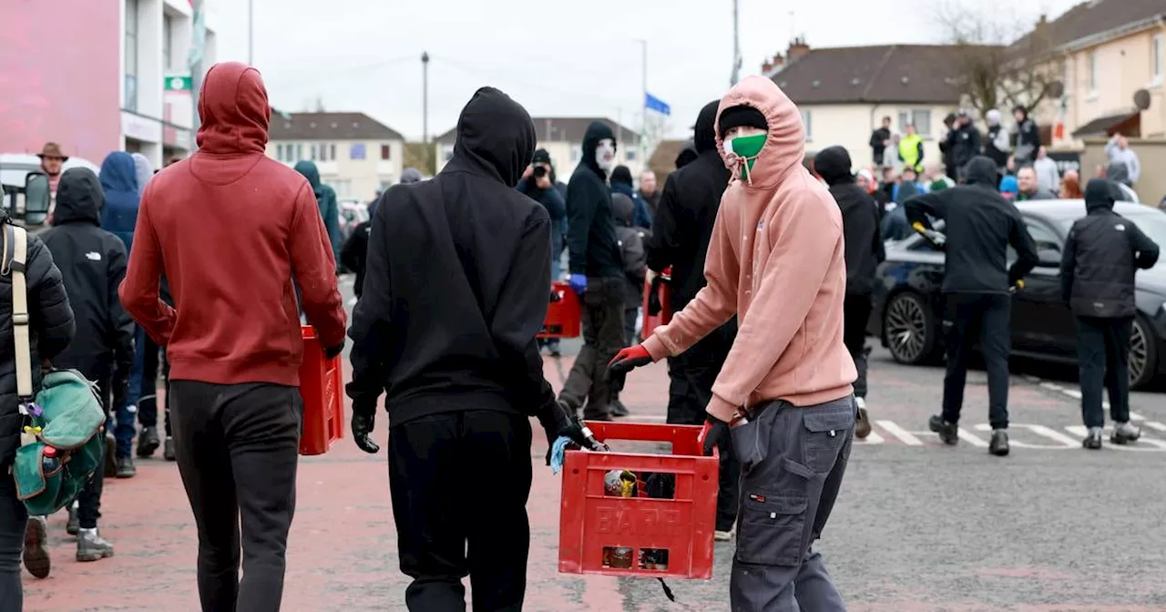 Petrol bombs thrown and van set on fire in Derry following dissident parade