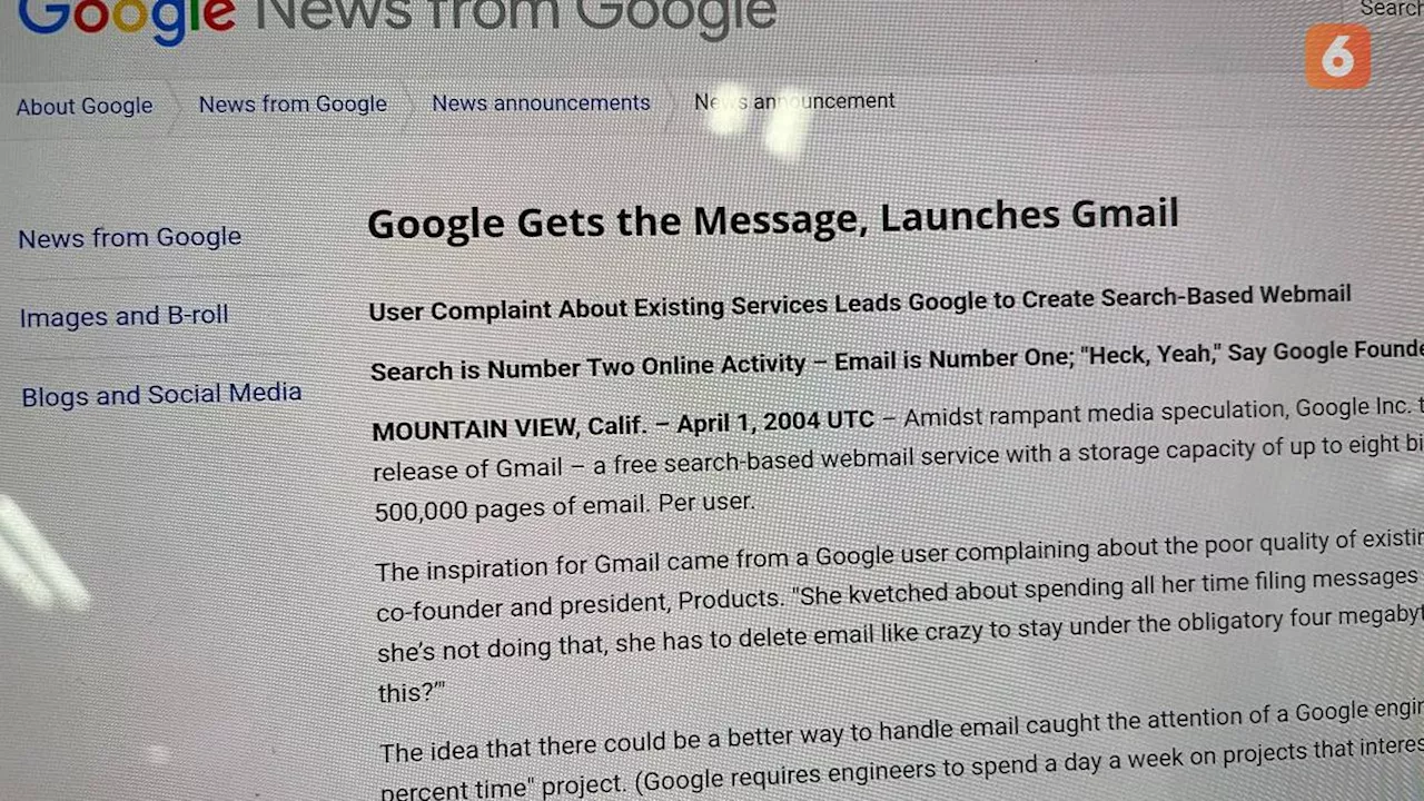 Bertepatan dengan April Mop 20 Tahun Lalu, Google Rilis Gmail