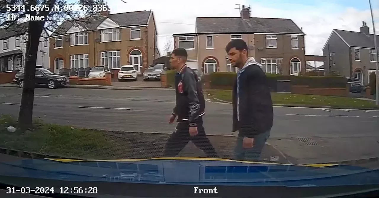 Police hunt two men after stabbing in broad daylight as CCTV released