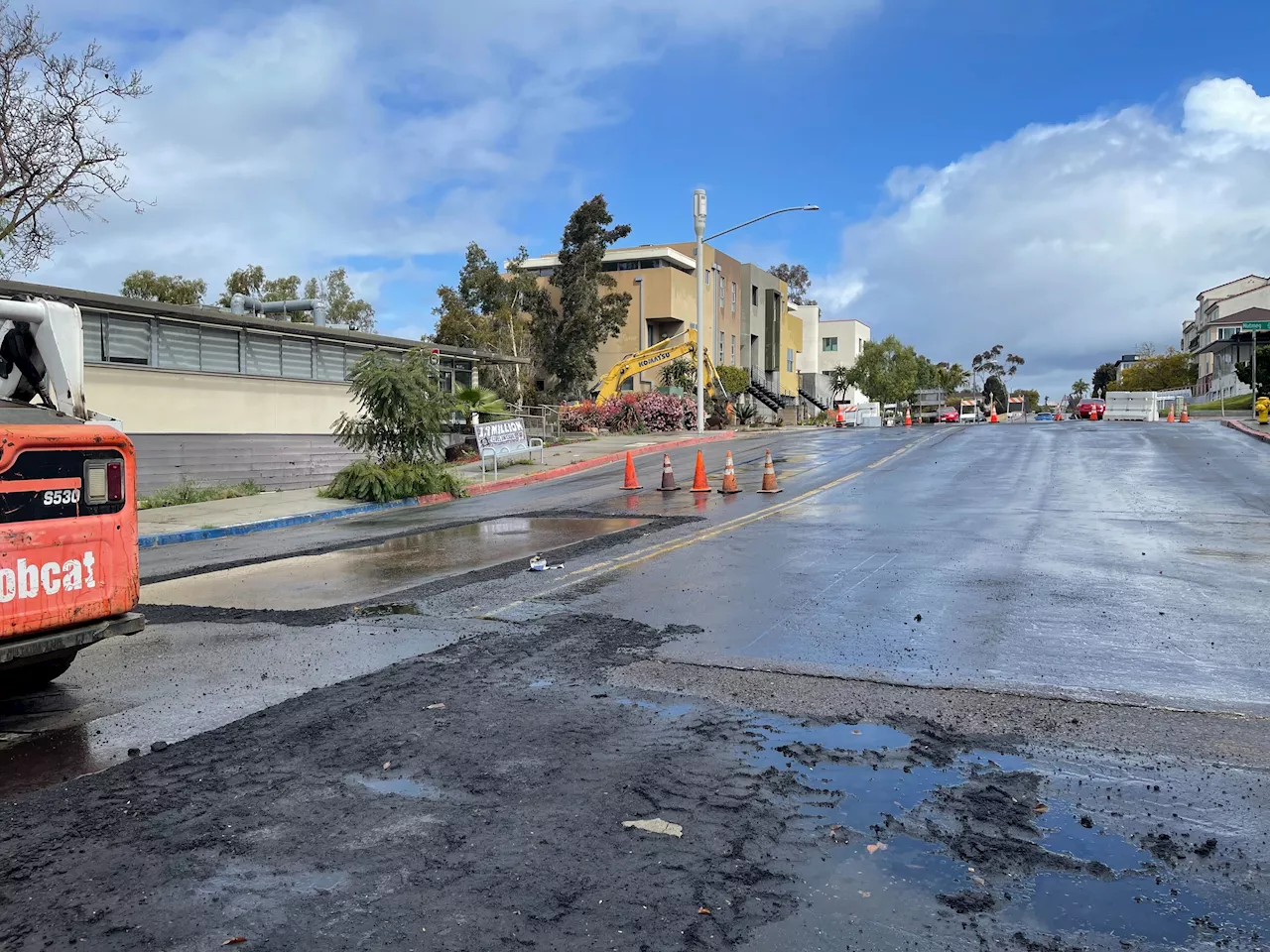 First Avenue in Bankers Hill closed after road collapses in San Diego