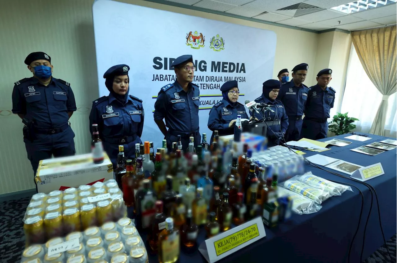 Customs seizes over 1,300 litres of contraband alcohol in Selangor raid