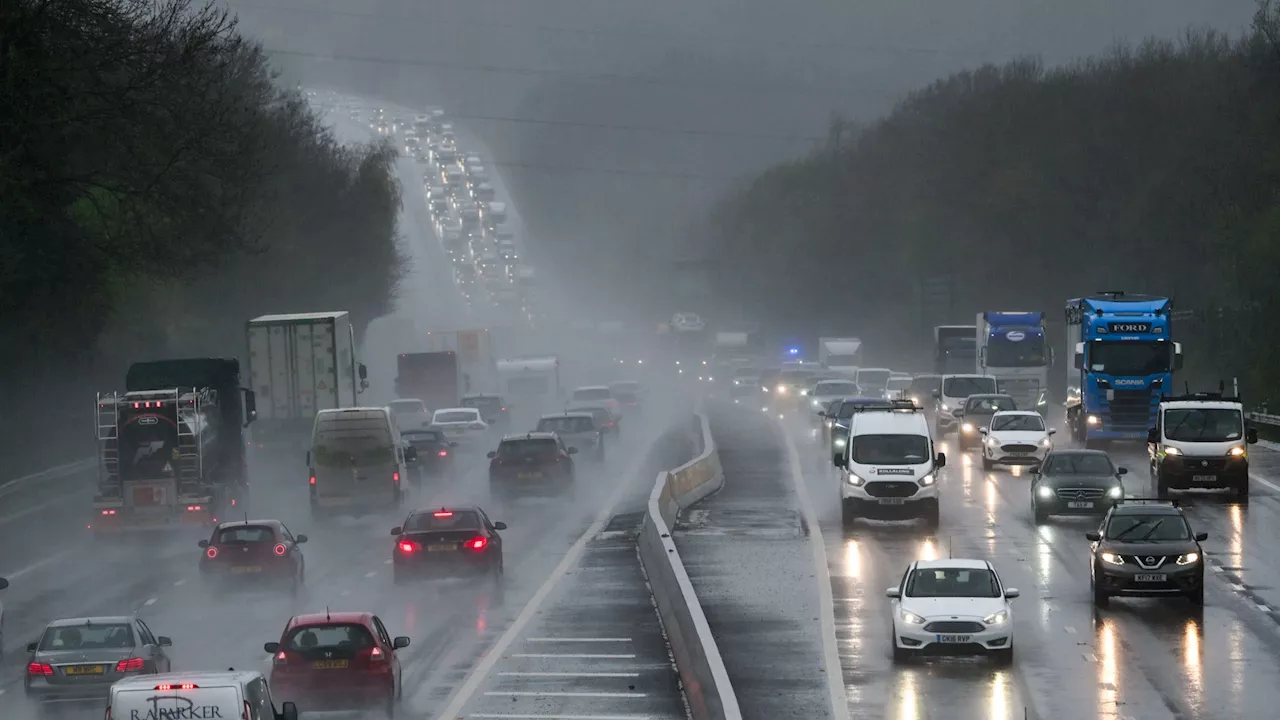 UK weather: Met Office warns of floods and heavy downpours sparking Easter holiday travel chaos with...