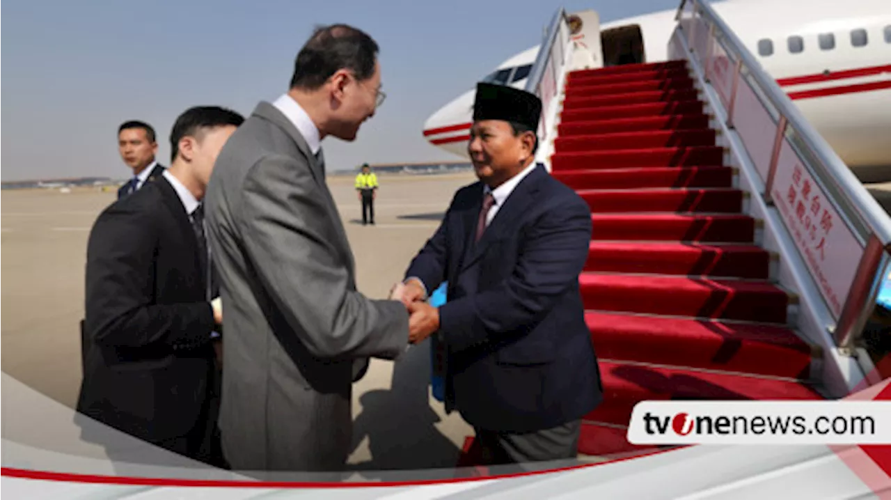 Menhan Prabowo Tiba di China, Disambut Hangat Sejumlah Pejabat Tinggi