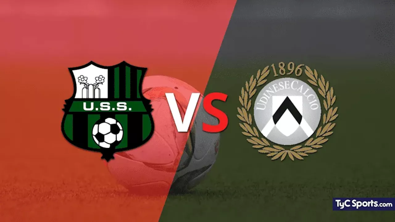 Sassuolo vs. Udinese en vivo: seguí el partido minuto a minuto