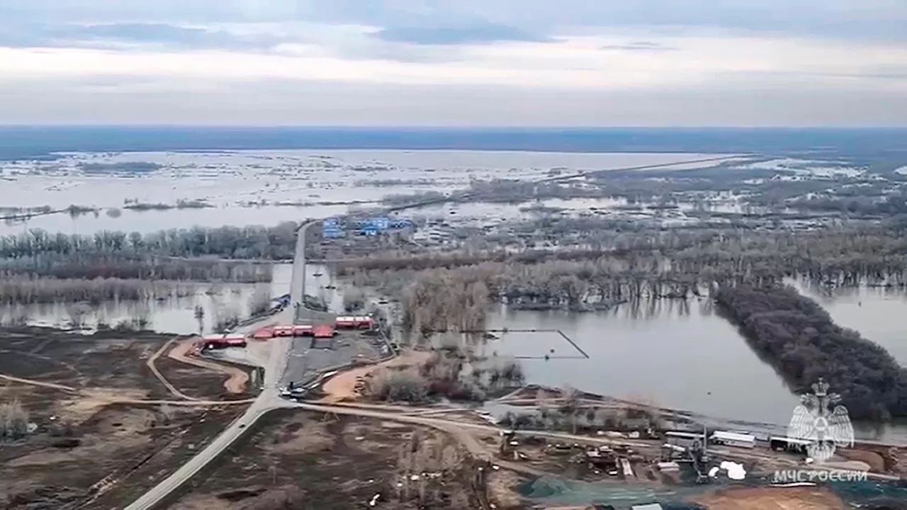 Water levels rise and homes flood in Russia after a dam bursts near the Kazakhstan border