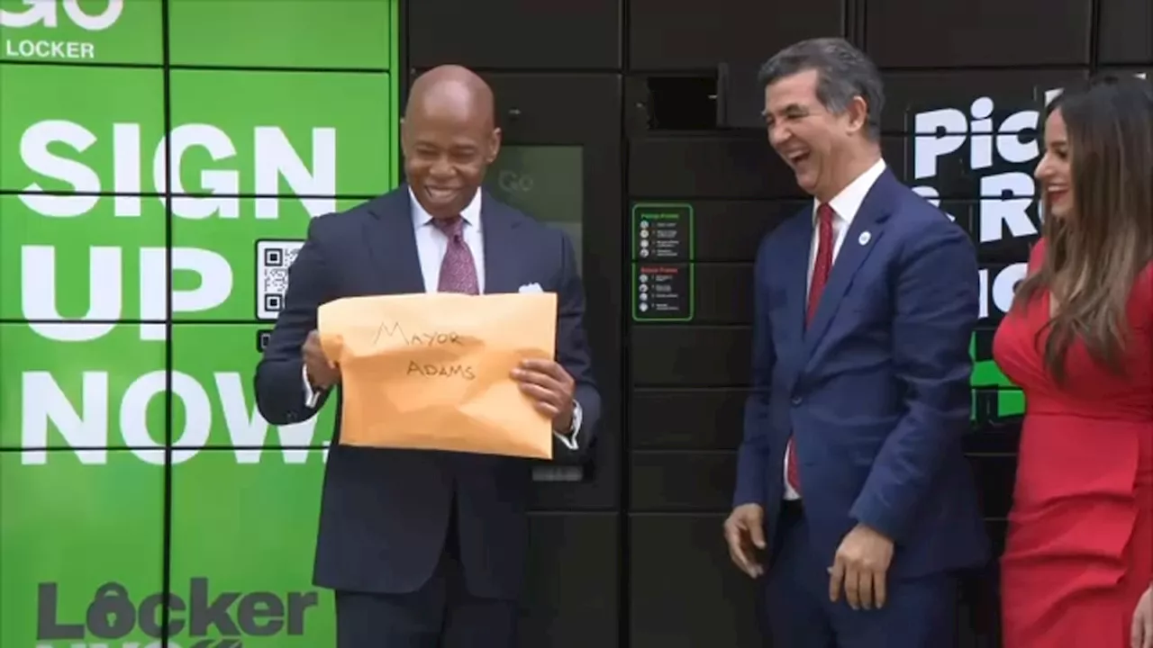 NYC Mayor Eric Adams, DOT launch LockerNYC amid ongoing package theft problem