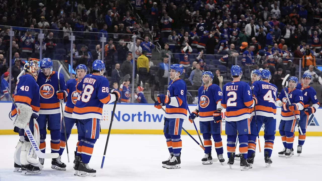 New York Islanders Defeat New York Rangers in NHL Hockey Game