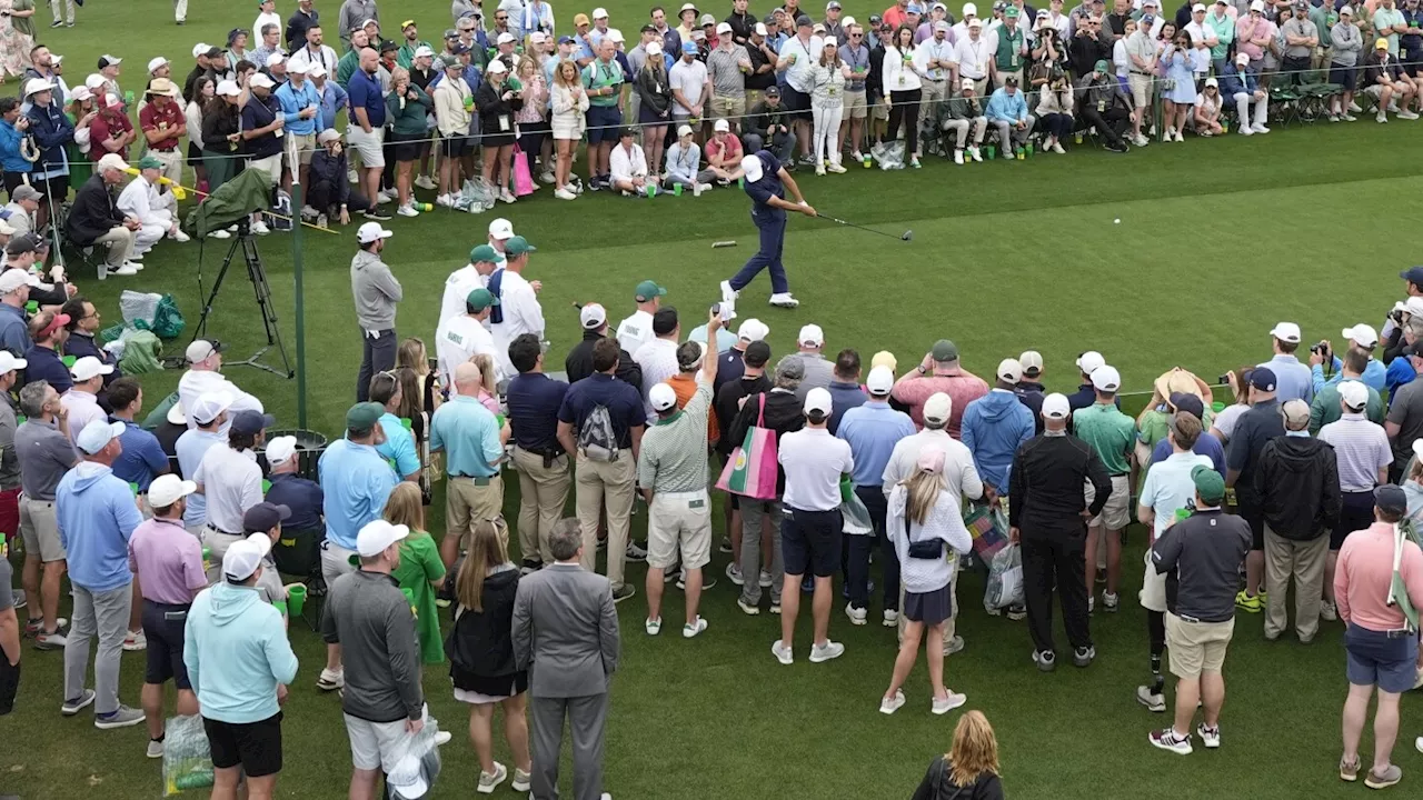 Scottie Scheffler prepares for the Masters golf tournament