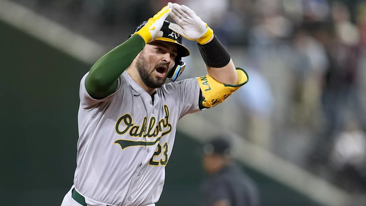 Shea Langeliers hits 3 home runs, leads Athletics over Rangers 4-3