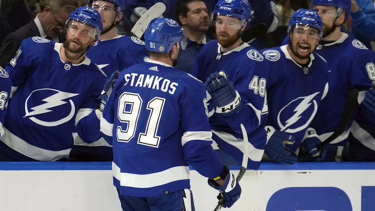 Stamkos has 3 goals and an assist, Kucherov adds 3 assists as Lightning beat Blue Jackets 5-2