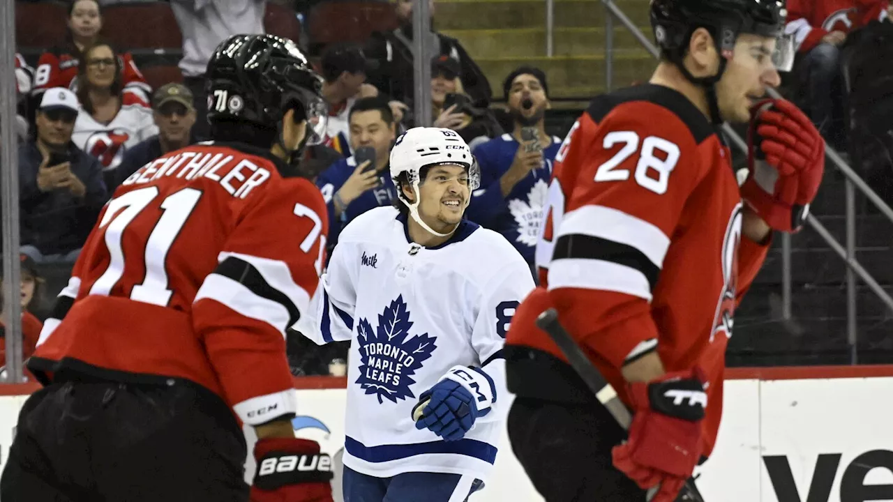 Toronto Maple Leafs Defeat New Jersey Devils in NHL Hockey Game