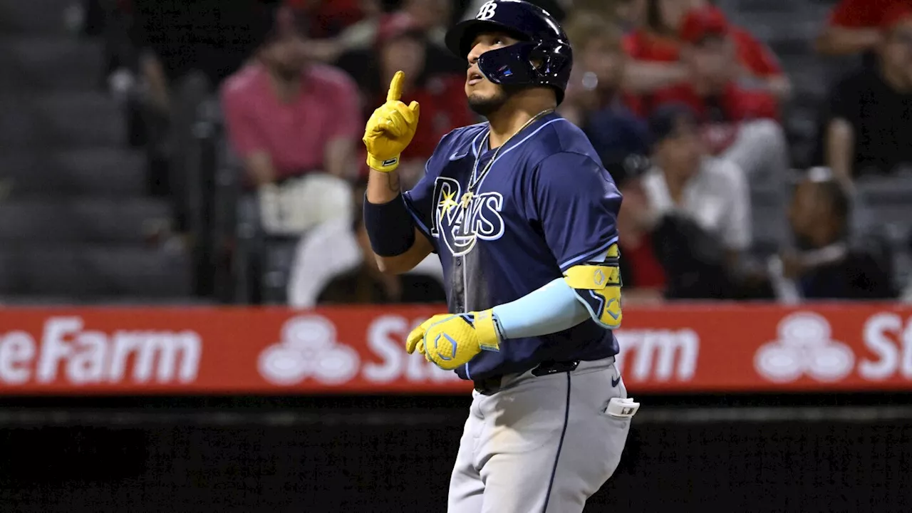 Trout hits 6th homer but Rays beat Angels 6-4 behind Caballero and Paredes