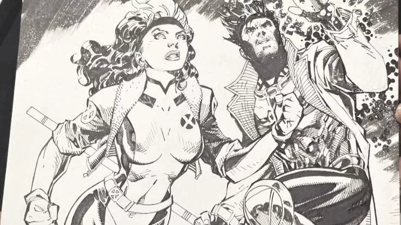 Jim Lee's X-Men Commission Of Rogue & Gambit Gets Tongues Wagging