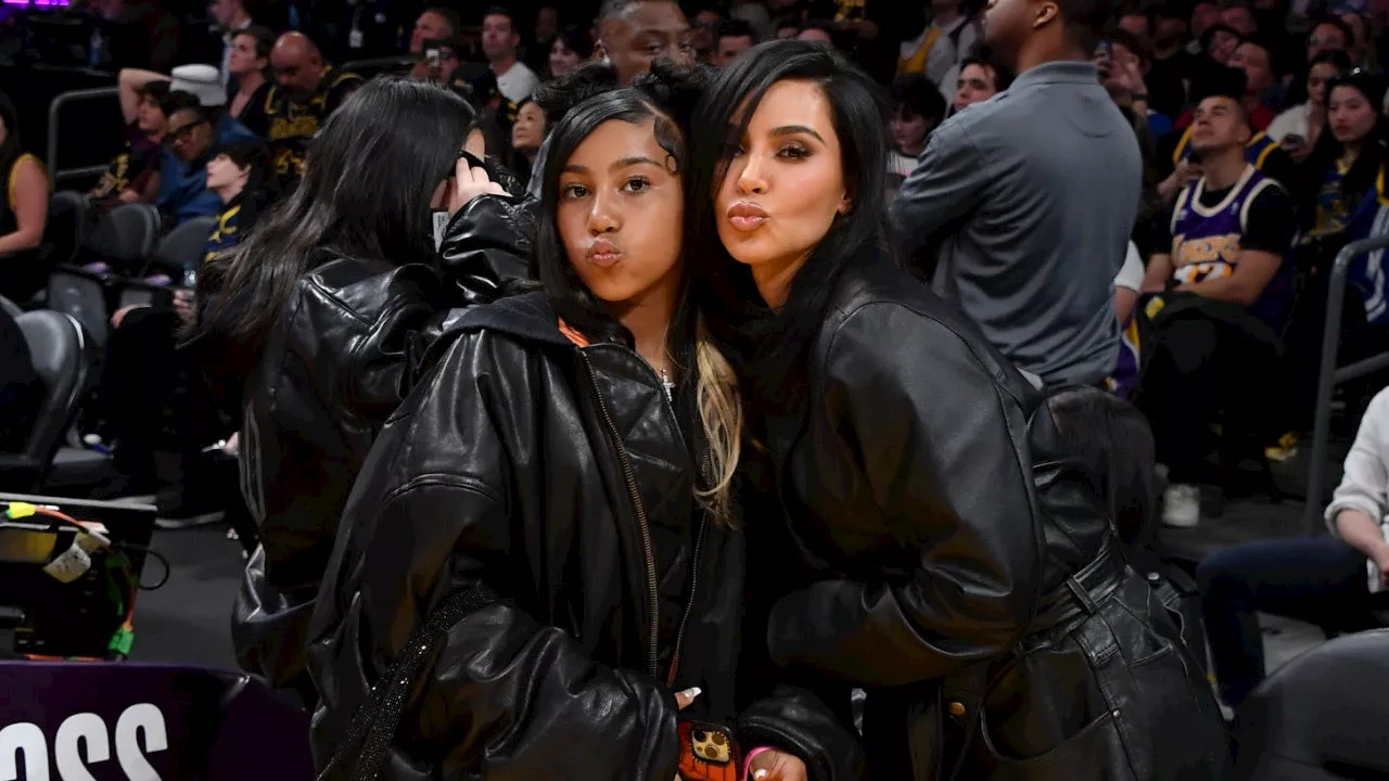 Kim Kardashian and North West Are Twinning Courtside at Los Angeles Lakers Game