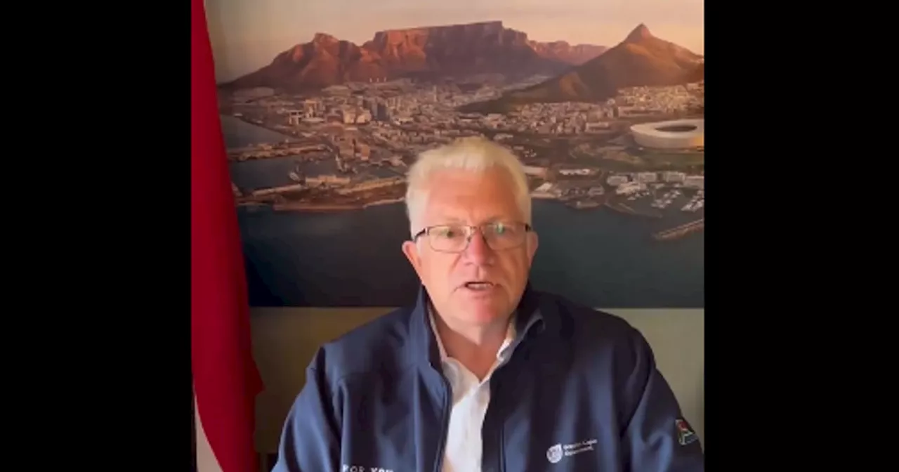 Winde says plans are in place to declare Cape storm as a provincial disaster