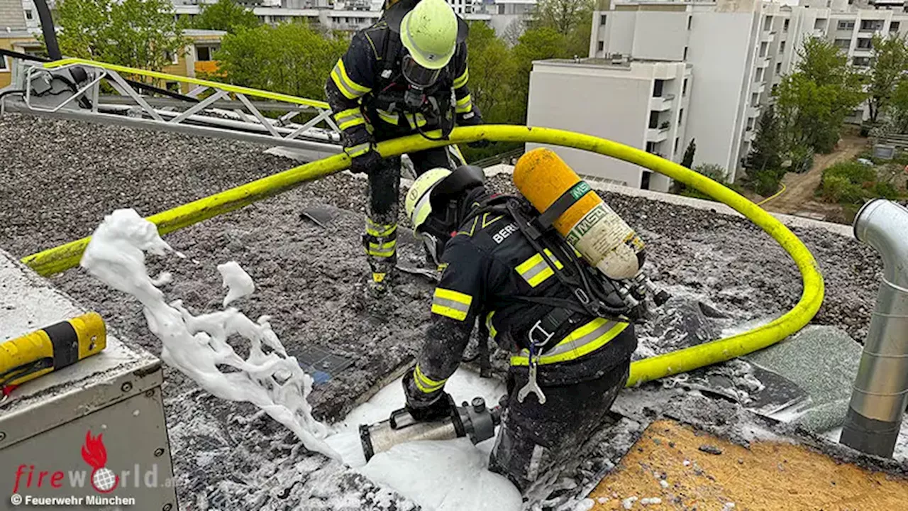 Bayern: Es brennt in der Betondecke einer Wohnhausanlage in München