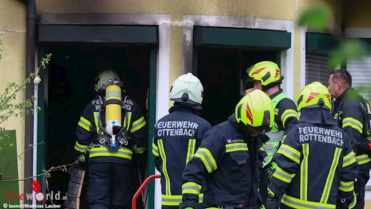 Oö: Tote Katze und Alarmstufe II bei Feuer in Wohnhauskeller in Rottenbach