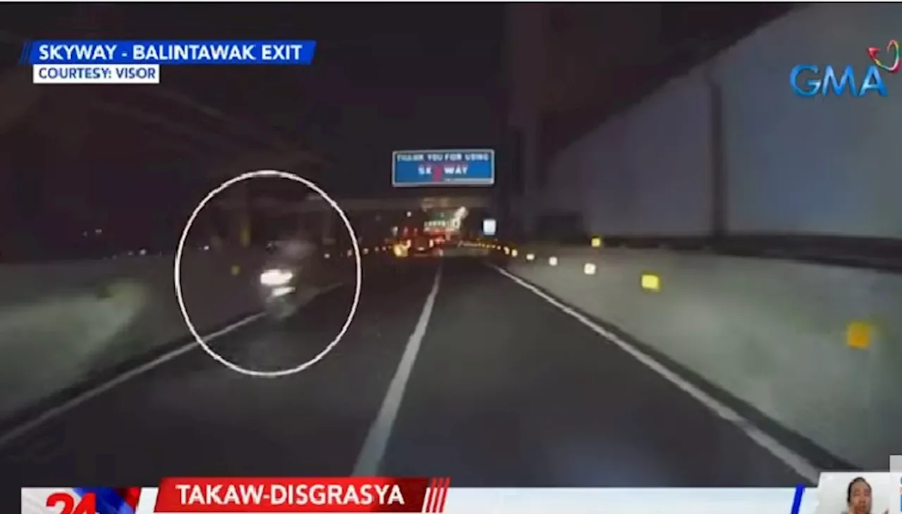 Isa na namang motorsiklo, nagawang makapag-counterflow sa Skyway sa Balintawak