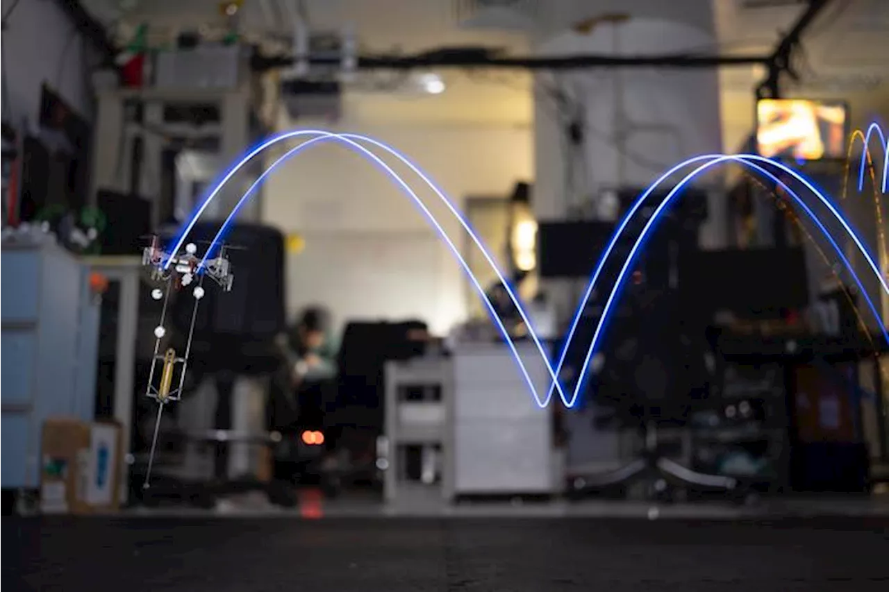 Engineers Develop Highly Efficient Hybrid Robot that Can Hop and Fly