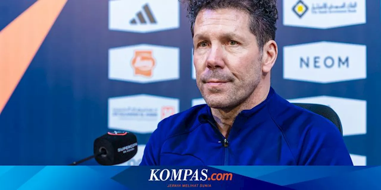 Pelatih Atletico Madrid Diego Simeone Hadiri Jumpa Pers Menjelang Laga Piala Super Spanyol 2024