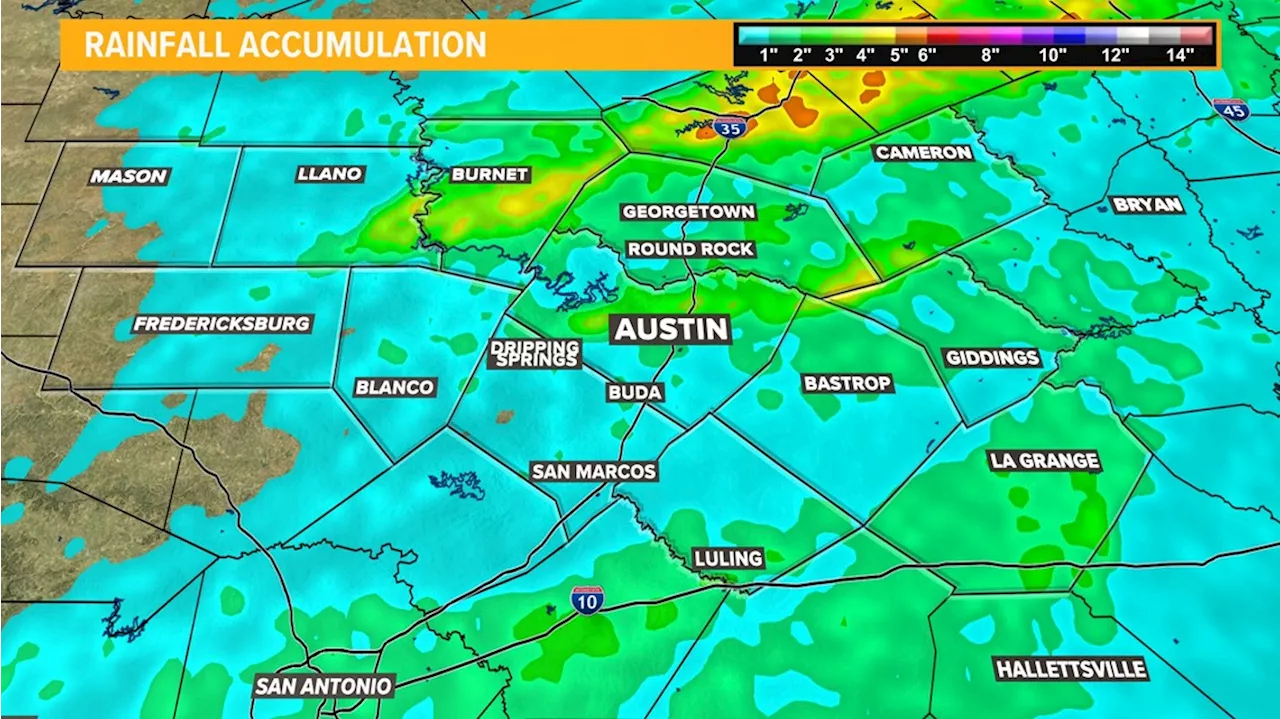 Storm Summary: Rain totals and storm reports from Austin and Central Texas