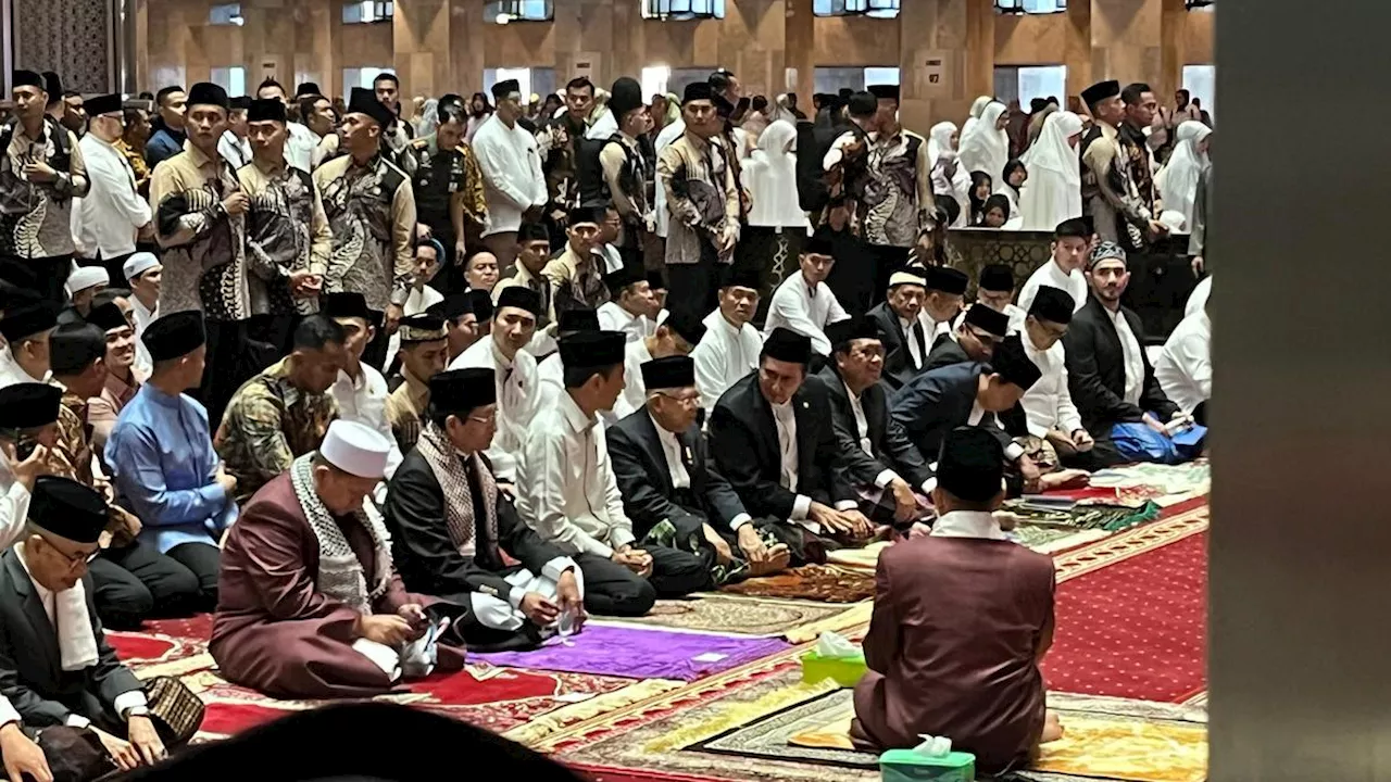 Presiden Jokowi dan Wakil Presiden Ma'ruf Amin Salat Idul Fitri di Masjid Istiqlal