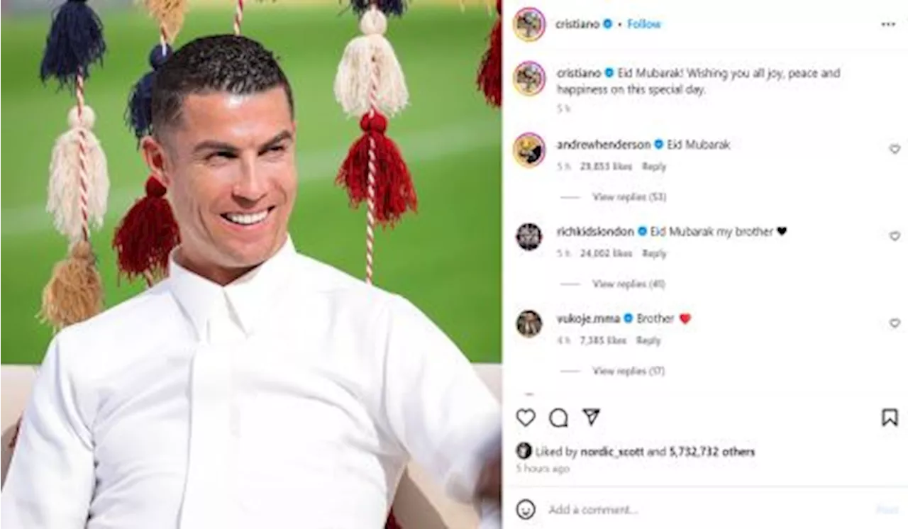 Cristiano Ronaldo Sampaikan Ucapan Selamat Idul Fitri