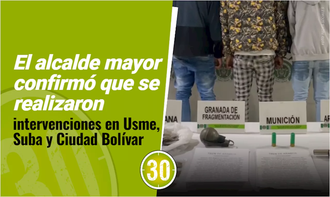 Tren de Aragua en Bogotá: cogieron a tres hombres armados con granada y escopeta