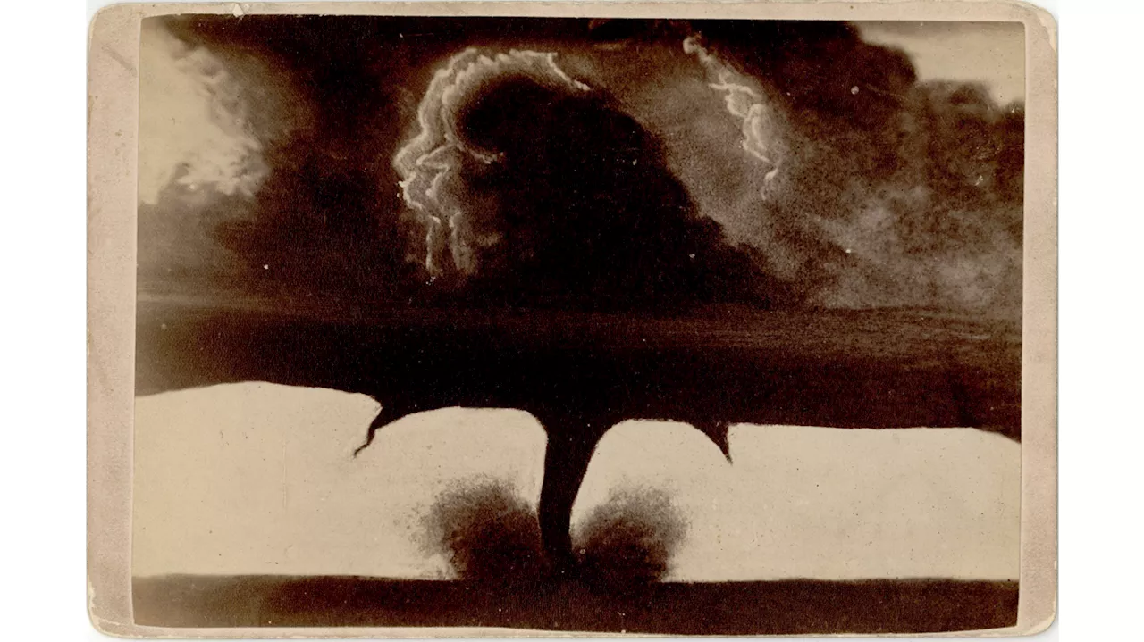 Here's one of the first photos of a tornado ever